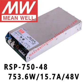 Pozo del medio de la RSP-750-48 meanwell 48VDC/15.7 A/753W de Salida Única con la Función PFC fuente de Alimentación de la tienda online