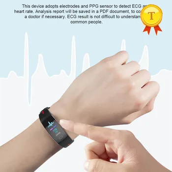 precisa de la Presión Arterial PPG ECG Smart watch Monitor de Ritmo Cardíaco Inteligente de Pulsera de Actividad de fitness Tracker Inteligente de Pulsera