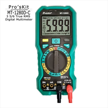 Pro'skit MT-1280D C True-RMS Digital Multímetro de Inteligencia de la Alta Precisión de la Inspección para los Electricistas Universal Medidor Eléctrico