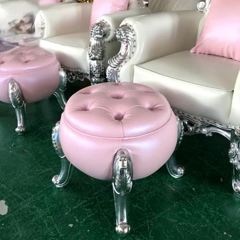 Púrpura elegante pequeño salón de pedicura heces salón de uñas muebles en forma de calabaza manicura silla para manicura