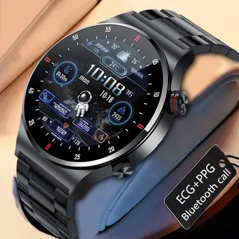 QW33 Reloj Inteligente Bluetooth de la Llamada NFC de Control de Acceso HR BP Spo2 de Vigilancia de la Salud Botón de rotación de Dos Estilo del Menú de Smartwatch