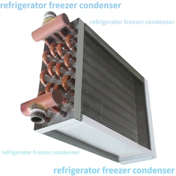 radiador congelador de su refrigerador refrigerado por aire refrigerado por agua de la aleta de aluminio y tubo de calor de cobre con intercambiador de ventilador de condensador 1pcs