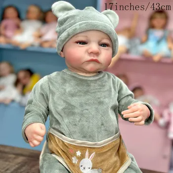 Realista Levi Despierto Reborn Baby Doll de Tacto Suave y Tierno Bebe Reborn Chica Realista Muñeca con Cuerpo Blando Regalo de Cumpleaños