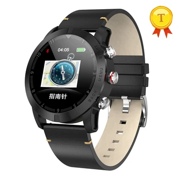 Reloj inteligente reloj de pulsera ip68 profesional impermeable monitor de ritmo cardíaco de la brújula, cronómetro fitness tracker gran pantalla del smartwatch