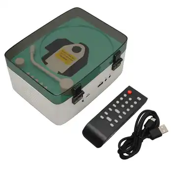 Reproductor de CD portátil Mini Multifuncional Retro Vintage Altavoz Bluetooth CD Reproductor de Música con Control Remoto para el Hogar