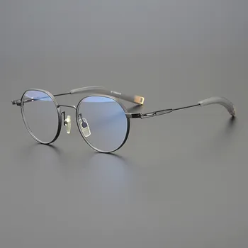 Retro gafas de marco de Diseñador de los hombres casual óptico de lentes Miopía de la lectura de las mujeres 2023 titanio puro clásico personalizado gafas