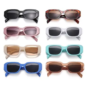 Retro Gafas de sol de Moda Rectángulo de Gafas de sol para Mujer de la Moda de Marco Cuadrado de Gafas de Sol con Protección UV400 Gafas Accesorios