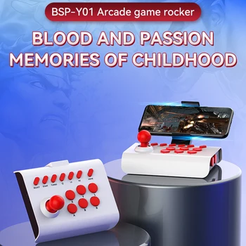 Retro Joystick Controlador Inalámbrico de Juego de Lucha Arcade de Lucha Palo con Botón Turbo para PS3/PS4/Xbox/Interruptor/PC/Android TV