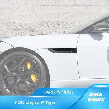 Seco Auto de Carbono Guardabarros Lateral Cubre Adornos Para el Jaguar F-Type Coupé Convertible 2013-2019 Coche Delantero Guardabarros Lateral Cubre de Adornos Real CF