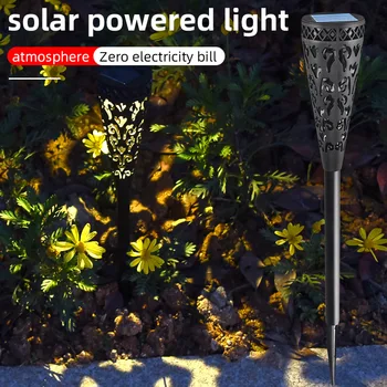 Solar del Césped del LED Impermeable al aire libre de las Luces de los Edificios del Jardín Patio de la Decoración de la Iluminación de la Lámpara Solar Jardín de Tierra Camino de la Luz