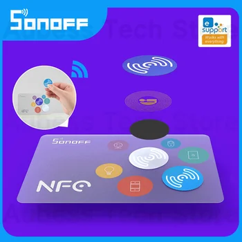 SONOFF Etiqueta NFC EWeLink Casa Inteligente 215 Chip 540 Bytes Etiquetas Inteligentes accesos directos de Toque Para activar Smart Escena Para Teléfonos NFC