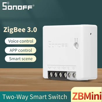 SONOFF ZB MINI Interruptor de Dos vías Inteligente Interruptor de la Luz del Módulo Zigbee APLICACIÓN de Control Remoto de la Casa Inteligente Funciona Con eWeLink/Smartthings Hub