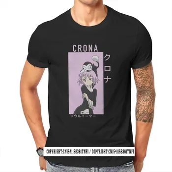 Soul Eater Animado de la Acción Crona Camiseta Vintage Gráfico de los Hombres Camisetas, Tops Más el Tamaño de 100% Algodón O Cuello de la Camiseta