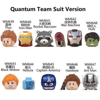 Super Héroe Cuántica Equipo De Adaptarse A La Versión De Iron Man, Thor Máquina De Guerra De La Viuda Negra Ant Man Hulk Bloque De Construcción De Mini Figuras De Acción, Juguetes