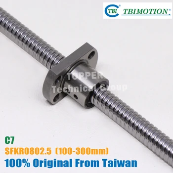 Taiwán TBI miniatura tornillo guía de 8mm de diámetro de 2,5 mm de plomo de 100 mm/200 mm/300 mm con ballnut SFK0802.5 para DIY CNC de piezas