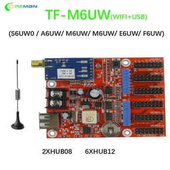 TF-M6UW Tarjeta de Control de la muestra del LED módulo WIFI y USB de la unidad de luz de temperatura el sensor de brillo S6UW0/A6UW/M6UW/C6UW/E6UW/F6UW