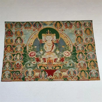Tibetano Buda Thangka, Tathagata, Thangka de bordado, la pintura, la exquisita decoración religiosa de la pintura, auspicioso