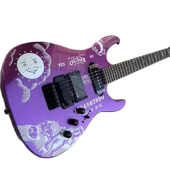 Tienda personalizada de Alta Calidad KH-2 Violeta Guitarra Eléctrica Ouija hk hamett Cynthia