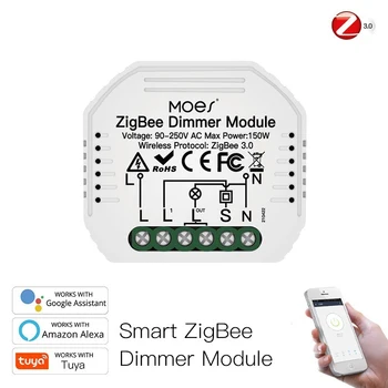 Tuya Zigbee 3.0 Inteligente Atenuador de Luz del Módulo Mini DIY 1/2 Pandilla de Vida Inteligente App Remote Control de Voz de Trabajar Con Alexa principal de Google