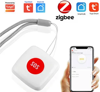 Tuya Zigbee Botón de SOS Personal de Seguridad pulsador SOS Anti Perdido Sensor de Ancianos de Alarma Para Botón de Pánico Alarma Inteligente de la Vida de la Aplicación