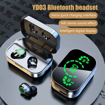 TWS YD03 Aire Pro Auricular Inalámbrico Bluetooth con Micrófono Auriculares 3000Mah de la Caja del Cargador Fone Bluetooth Auriculares Auriculares Inalámbricos