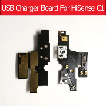 USB Puerto de Carga de la Junta Con Micrófono Para HiSense C1 Enchufe Cargador USB Conector de Puerto de la Junta Flex Cable funciona Bien