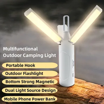 USB Recargable de la Carpa de Camping Luces de Pesca de Viaje Faroles de Iluminación al aire libre de LED Camping Lámpara de Teléfono de Emergencia de Carga de la Linterna