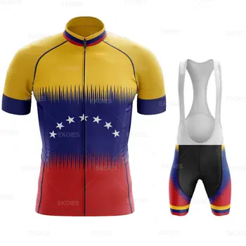Venezuela: Club ciclista de Verano de Manga Corta de Jersey de Ciclismo de los Hombres de Rally en Bicicleta Bicicleta Traje Transpirable Equipo de Deporte de Carreras de Bicicleta Jersey