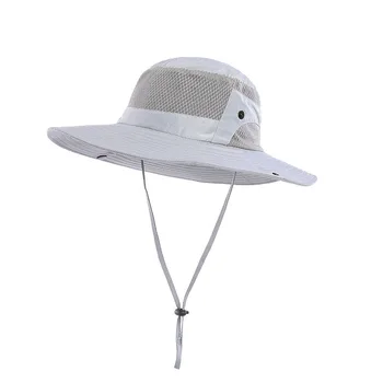 Verano de Malla Transpirable Cubo de Sombreros Para las Mujeres de los Hombres Anti-UV Sombrero de Sol al aire libre de Ala Ancha Senderismo Pesca Sombrero Masculino Pescador Tapas