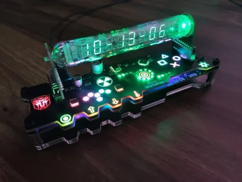 VI-18 Tubo Fluorescente Reloj de Arte Creativo de la Tecnología con Sentido Adornos de Escritorio de la Computadora Para que Coincida con La Propuesta de Tubo incandescente Cyberpunk