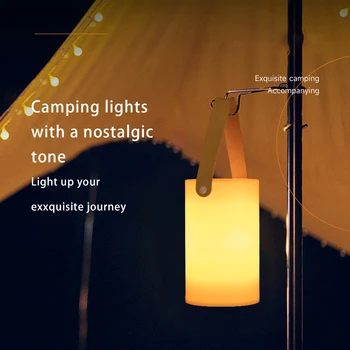 Vintage Luz de Camping Camping Portable LED de Luz de Camping al aire libre de la Luz Larga Resistencia de la Llama Efecto de la Respiración de la Luz