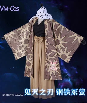 Vivi-Cos Anime Demon Slayer Haganetsuka Hotaru Fresco Kimono Traje de Cosplay Unisex Disfraces de Halloween, Juego de Rol de Carnaval de la Nueva S-XL