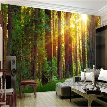 wellyu bosque Original de fondo de la pintura de la pared personalizados de gran mural verde fondo de pantalla papel de parede para quarto