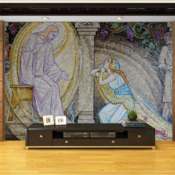 wellyu Europa y los Estados unidos de Jesús luz mosaico mosaico personalizado gran mural de papel pintado papel de parede para quarto mural