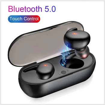 Y30 Auricular Bluetooth Toque TWS Deportes al aire libre, Auriculares Inalámbricos 5.0 con la Carga de