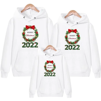 YAGIMI Navidad Suéteres de 2022 Feliz Navidad de Impresión Sudaderas Mamá y a Mí la Ropa de Navidad Suéter Par de la Familia de Coincidencia de Trajes