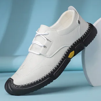 Zapatos para Hombres 2023 hechos a Mano de Cuero Casual Diseño Suave y Zapatillas de deporte Hombre Cómodos Mocasines de Cuero Caliente de la Venta Mocasines de Conducción de Zapatos