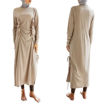 Última Hiyab Traje de baño de las Mujeres 3pcs Burkinis Traje Modesto trajes de Baño ropa de playa Islámico Musulmán Femme Trajes de Cubierta Completa